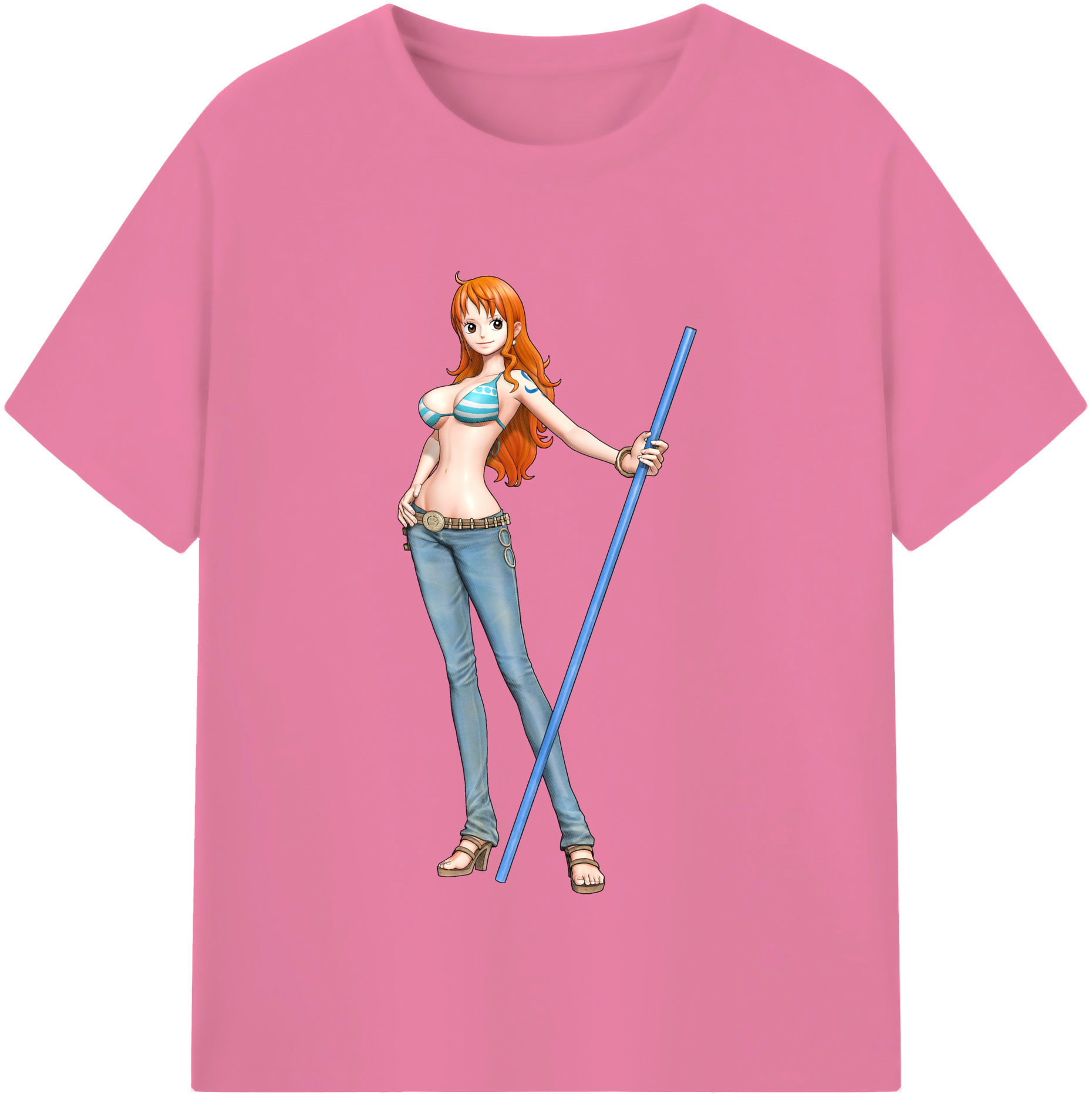 ワンピース ナミ ONE PIECE Nami 綿100％半袖Tシャツ（フロントプリント）